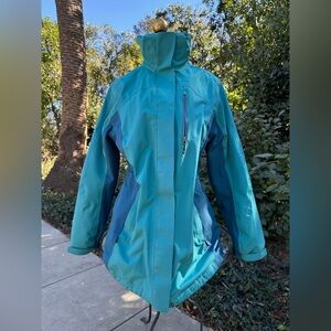 Lands End Windcheck Coat - Size M